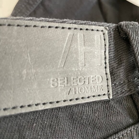 Selected/Homme 172 Slim Tapered Toby 5 Pocket Denim Jeans Black Sz 33Wx32L - Picture 12 of 14